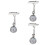 3Pz Orologio Appeso Infermiera in Argento Design 7