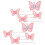 8Pz Fermagli Farfalla Rosa Con Nappa, Decorativi Per 3