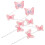 8Pz Fermagli Farfalla Rosa Con Nappa, Decorativi Per 2