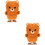 2Pz Gioco A Molla Orso Peluche Marrone Animale Per Bambini 7