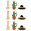 36Pz Cactus Pianeta Chitarra Colorate Per Borse Ragazze 8