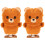 2Pz Gioco A Molla Orso Peluche Marrone Animale Per Bambini 3