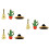 36Pz Cactus Pianeta Chitarra Colorate Per Borse Ragazze 7