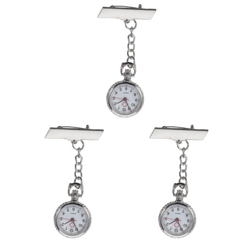3Pz Orologio Appeso Infermiera in Argento Design 2