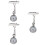 3Pz Orologio Appeso Infermiera in Argento Design 8