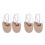 2Pz Calze Antiscivolo Beige in Cotone Elastico Per Danza 3