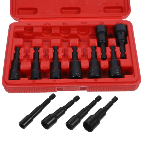 3Set Set Bussole Per Impatto Con Adattatori Girabili in Nero 2