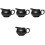 4Pz Kettle Nero Vintage Per Latte E in Casa 3