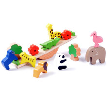 2Pz Set Legno Animali Colorati Gioco Per Bambini