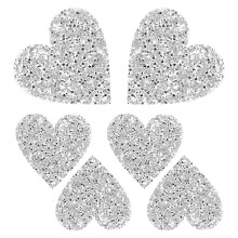 30Pz Patch Cuore Cristallo Per Borse E Decorativi