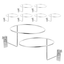 8Pz Porta Palloni Multiuso Acciaio Silver Per Esposizione E Stoccaggio