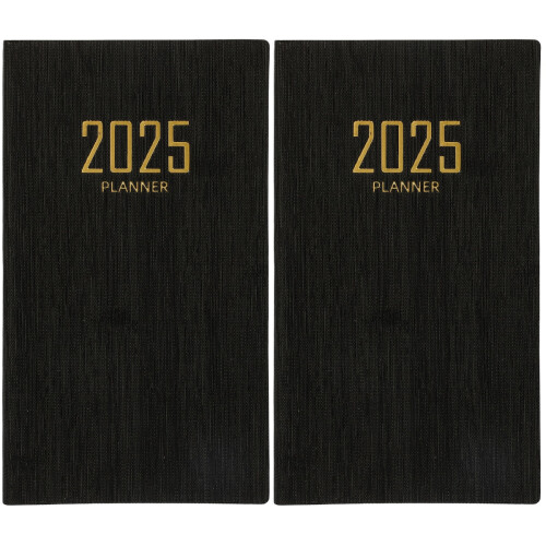 2Pz Agenda Planner Nero Carta PU Multifunzionale Per Ufficio 2