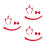3Set Natale Orecchie Gatto Peluche Rosso Per Party E Cosplay 6