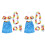 2Pz Set Danza Hula Con Gonna Erba E Floreali 2