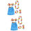 2Pz Set Danza Hula Con Gonna Erba E Floreali 7