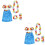 2Pz Set Danza Hula Con Gonna Erba E Floreali 6