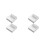 4St Witte Keramische Puddingkom Vierkant Ovenbestendig Elegant 7