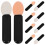 20Pcs Black Mini Eyeshadow Applicator Brush Multiuse Makeup Sponge 1