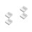 4St Witte Keramische Puddingkom Vierkant Ovenbestendig Elegant 6