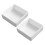 4St Witte Keramische Puddingkom Vierkant Ovenbestendig Elegant 2