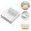4St Witte Keramische Puddingkom Vierkant Ovenbestendig Elegant 11