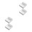 4St Witte Keramische Puddingkom Vierkant Ovenbestendig Elegant 9
