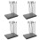 4Sets DIY Kleurclip Basishouder Metaal Hout Zwarte Clips 7