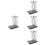 4Sets DIY Kleurclip Basishouder Metaal Hout Zwarte Clips 8