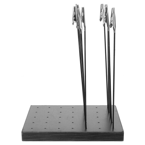 4Sets DIY Kleurclip Basishouder Metaal Hout Zwarte Clips 1