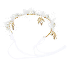 3St Bloemenmeisje Haaraccessoires Met Parel Voor Bruiloftsfeest