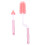 2Sets Voedingsflesborstels Roze Met Zachte Pacifier Spons Thuis 1