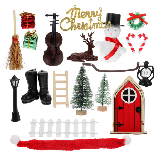 2Conjuntos Mini Natal Decoração Resinada Coloridas