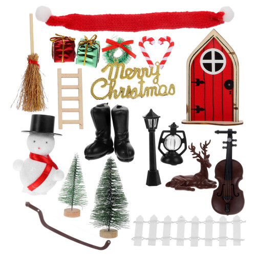 2Conjuntos Mini Natal Decoração Resinada Coloridas 2