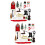 2Conjuntos Mini Natal Decoração Resinada Coloridas 9