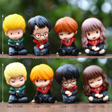 Set Figurine Harry Potter in Pvc con Pose Sedute per Collezionisti e Regalo