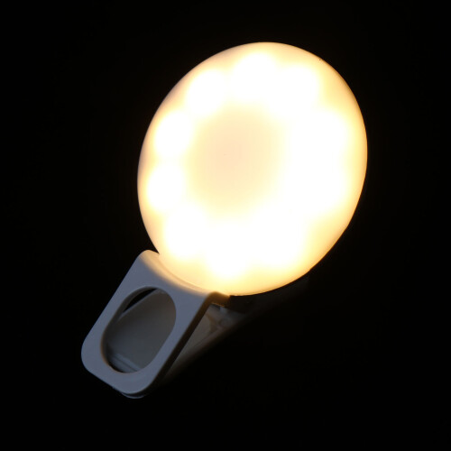 2Pz Ring Light LED Bianco, Luce Fill Per Chat Video E Selfie Portatili