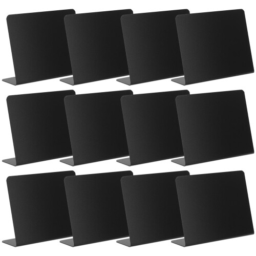 72Pz Lavagnette Piccole Nere in PVC Per Note E Tavolo