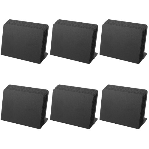 72Pz Lavagnette Piccole Nere in PVC Per Note E Tavolo 1