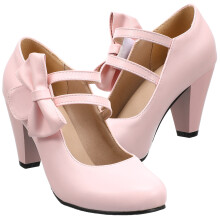 3Paia Scarpe Tacco Grosso Rosa E Fashion