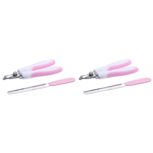 2St Roze Hond Nagelknipper Met Veiligheidsstop En Rvs 1