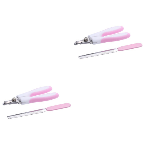 2St Roze Hond Nagelknipper Met Veiligheidsstop En Rvs 2