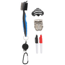 3Conjuntos Marcadores De Bola Para Golfe Com Escova E Clamp Colorido