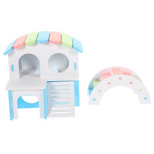 2Conjuntos Vila E Ponte Para Hamster Premium Multicolorido