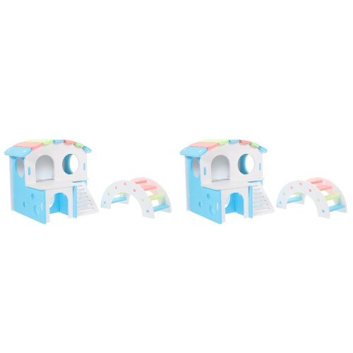 2Conjuntos Vila E Ponte Para Hamster Premium Multicolorido 1