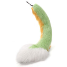 Elegant Bag Pendant with Delicate Animal Tail-green yellow 24