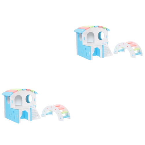 2Conjuntos Vila E Ponte Para Hamster Premium Multicolorido 2