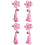 2Pares Presilhas Rosa Para Com Design Chinês E Franjas 5