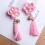 2Pares Presilhas Rosa Para Com Design Chinês E Franjas 8