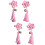 2Pares Presilhas Rosa Para Com Design Chinês E Franjas 7