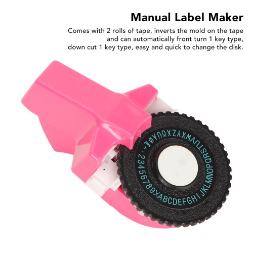 Small Pink Portable Embossing Label Maker for Scrapbooking DIY 2